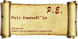 Polz Emanuéla névjegykártya
